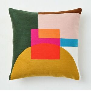 West Elm Half Moon Layered Blocks Pillow